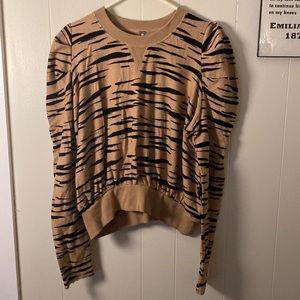 FreePeople tiger stripe sweatshirt Large